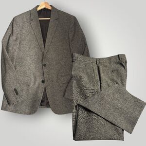 BANANA REPUBLIC Slim fit Mens 2 Piece Suit Blazer Jacket 42R Pant 34Wx32L Wool
